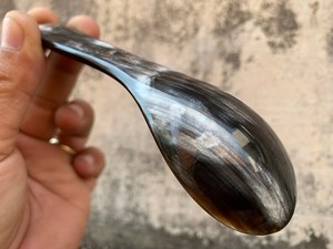 Juego de Cuchara y Tenedor de Cuerno de Búfalo Auténtico Hecho a Mano con Mangos de Hueso Pulido, Ecológico, Precio con Descuento para Amantes de las Banquetas Vikingas - Product Image 6
