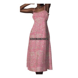Nuevo Vestido de Tirantes Finos con Estampado a Mano, Estilo Bohemio, para Mujer, a Precio Accesible - Product Image 2