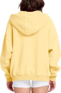 Sweat-shirts à capuche courts pour femmes en polaire, tendance, avec demi-zip et quart de zip, vêtements d'hiver avec poches - Product Image 2