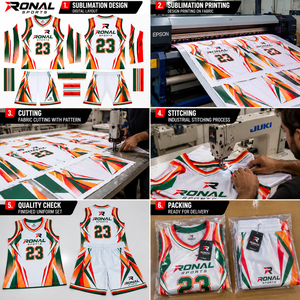 Tenues de basketball sans manches sublimées personnalisées avec le nom de l'équipe, vêtements de sport respirants en polyester, ensemble de maillots de basketball - Product Image 4