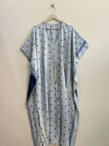 Lote al por mayor de caftanes de seda crepé vintage, vestidos caftán de seda sari, vestidos maxi para mujer - Product Image 2