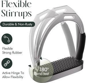 Estribos Flexibles de Alto Rendimiento – Diseño de Seguridad en Acero Inoxidable para Reducir la Tensión en las Articulaciones – Estribos de Seguridad Avanzados – Flexibles - Product Image 4