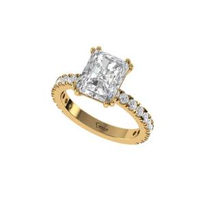 แหวนเพชรทรงเรเดียนท์คัท เพาะเลี้ยงในห้องปฏิบัติการ เงินแท้ 925 ทอง 9K 14K 18K เครื่องประดับสำหรับผู้หญิง และคอลเลกชันแหวนสุดหรู - Product Image 1