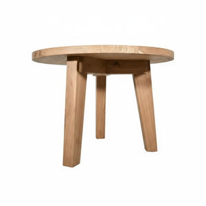 Mesa Auxiliar de Madera Maciza de Suar, Ecológica, Duradera, Única, Rústica, Moderna y en Tendencia, Mesa de Centro de 3 Patas para Sala de Estar o Jardín - Product Image 3