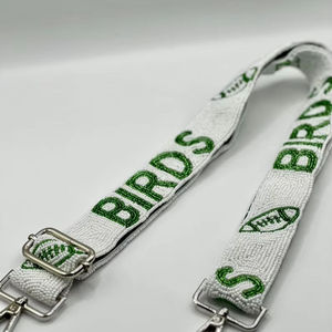 สายรัดข้อมือลูกปัดฟุตบอล BIRDS Philadelphia สีขาว ทำด้วยมือ เครื่องประดับแฟชั่นสำหรับกีฬา - Product Image 1