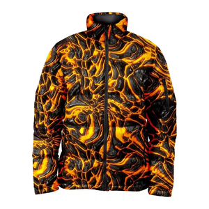Chaqueta Acolchada con Capucha para Hombre, Verde y Morado, Cierre de Cremallera, Impermeable, Reversible, Ecológica, Ropa Casual de Invierno - Product Image 6