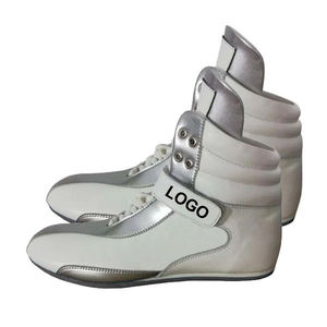 WARZONE SPORTS Chaussures de boxe blanches montantes à lacets en maille respirante pour l'entraînement athlétique - Product Image 4