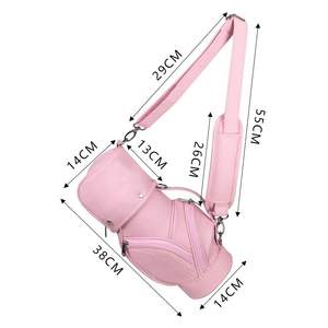 Bolsa de Vino de Golf Mini de Cuero Genuino, Impermeable, Portátil y Ecológica para Mujer, con Cierre de Cremallera y Correa para el Hombro, Nueva Llegada - Product Image 3