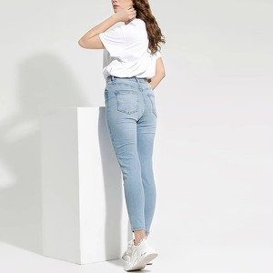 Custom Made Comfortable Quick Dry Windproof Denim <b>Tight</b> Jeans Breathable <b>Winter</b> Casual Sand Wash Ankle-Length - Product Image 5