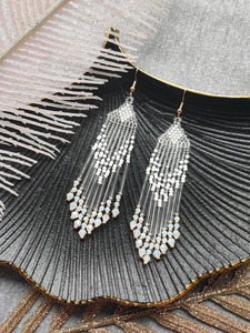 Pendientes de cuentas populares hechos a mano, conjuntos de joyería para mujer, accesorios de moda hechos a mano - Product Image 5