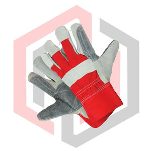 Gants de travail en cuir rouge et gris, résistants aux déchirures, respirants, antistatiques, paume en cuir, pour la lutte contre les incendies, anti-impact, anti-coupure - Product Image 4