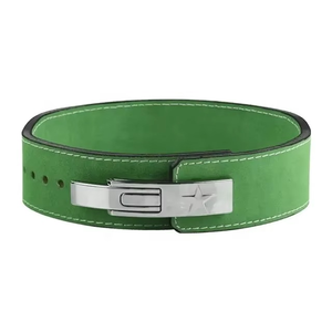 Cinturón de levantamiento de pesas Geo Brother Co de cuero vacuno, antideslizante, transpirable, resistente, ajustable, unisex, con hebilla de palanca. - Product Image 2