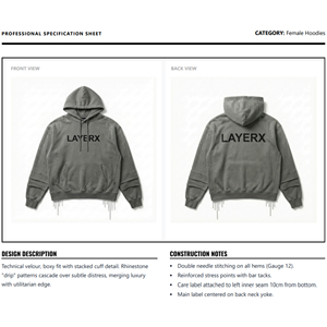 Heavyweight 400 GSM Cotton Fleece Acid Wash Streetwear Oversized <b>Crop</b> <b>Zip</b>-<b>Up</b> Hoodie Rhinestone 3D Embossed Distressed Pullover - Product Image 6