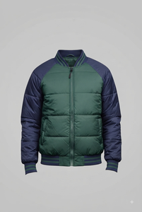 Chaqueta Acolchada de Lona para Hombre, Estilo Moderno, Corte Ajustado, Impermeable, Cierre Frontal con Cremallera, Mangas Largas, Logotipo Personalizado - Product Image 4