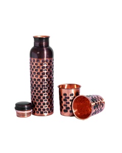 <b>Copper</b> <b>Drinking</b> <b>Bottle</b> for Home Wellness Routine Hydration Drinkware for Healthy Living and Daily Water Intake - Product Image 1