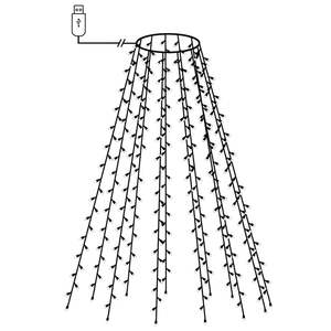 Árbol de PVC Blanco Frío de 7 pies con Incrustaciones Decorativas e Iluminación Navideña para Decoraciones Exteriores - Product Image 3