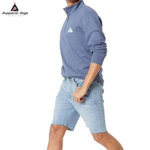 Sweat-shirts à demi-zip personnalisés de haute qualité, prix de gros, best-sellers, basiques, écologiques, pour hommes - Product Image 3