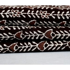 Tela de Algodón Ligera y Ecológica con Estampado Floral, Tela Tejida a Mano India Multicolor para Bolsos y Camisas - Product Image 3