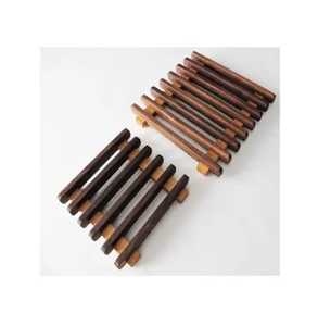 Slatted Wood Trivet Hot <b>Pad</b> <b>Heat</b> Resistant Pot Holder Non Slip Kitchen Countertop Mat Dining Table Protector - Product Image 1