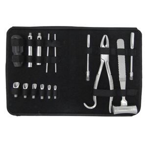 Kit Completo de Elevadores Dentales para Caballos Burgess Wolf Tooth de 15 Piezas de Acero Inoxidable con Estuche con Cierre, Set Dental Equino - Product Image 1