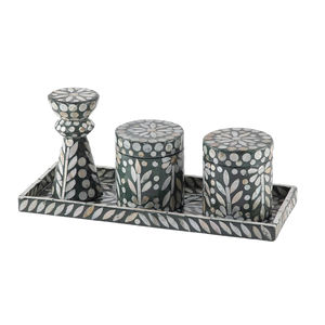 Ensemble de luxe en nacre avec 2 pots, pièce décorative et plateau pour cadeaux de Ramadan et de l'Aïd en provenance du Vietnam - Product Image 5