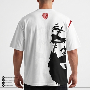 T-shirt en coton personnalisé avec logo Mawra, unisexe, streetwear, tee-shirt oversize, mode décontractée, vêtements à manches courtes, vente en gros - Product Image 2