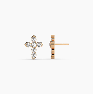 Premium 14KT Yellow Gold Lab Created Diamond <b>Stud</b> <b>Earrings</b> IGI Certified Gold Plated Luxury <b>Fine</b> Jewelry Collection - Product Image 4