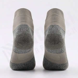 Ankle <b>Socks</b> Breathable Polyester Spandex Running Sport Thin Fit Solid Gray Adult Summer Knitted <b>Socks</b> - Product Image 2