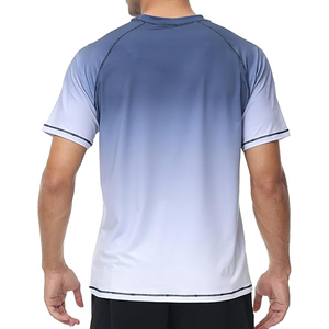 Men Compression <b>T</b> Shirt Rash Guard Short Sleeve UV Protection Swim Shirt Quick Dry Athletic Wear OEM Supplier - Product Image 4