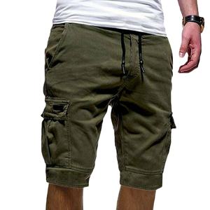 Short personnalisé pour hommes à taille élastique en polaire pour hommes Shorts de jogging multi-poches pour hommes gym sweat cargo shorts pour hommes - Product Image 1