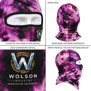 Balaclava personnalisée par sublimation, couvre-visage intégral, respirante, imperméable, imprimée, vêtements de sport pour le cyclisme, la course à pied, l'entraînement en plein air - Product Image 5