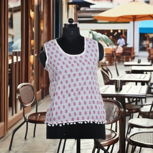Vestido Mini Sexy sin Mangas con Estampado Floral, 100% Algodón, Hecho a Mano, para Fiestas, Vestido Corto de Uso Diario para Mujer - Product Image 3