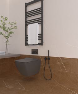 Carreaux de porcelaine émaillée finition mate de haute qualité 30x60cm 60x60cm Carreaux de sol antidérapants modernes brun foncé aspect pierre Marque PORUGIA - Product Image 1