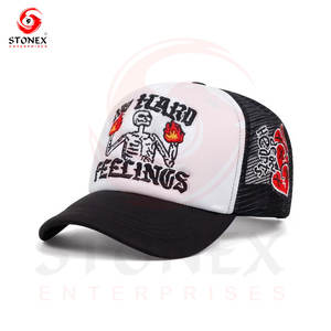Gorra Trucker Personalizada de Lona, Gorra de Béisbol con Cierre a Presión, 100% Algodón, Visera Sólida, Lisa, para Unisex - Product Image 4