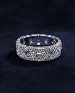 Moissanite Diamond Vintage 14K amarillo boda/anillo de compromiso Unisex oro blanco fino para fiesta de aniversario-digno - Product Image 3