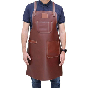 Superior Quality Heavy Duty New Arrival Made In Pakistan Leather <b>Aprons</b> with Pockets Chef <b>Kitchen</b> <b>Apron</b> Wholesale Price - Product Image 1