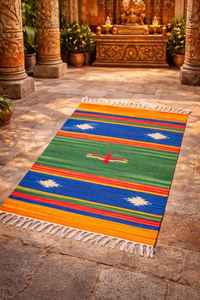 Alfombra/Corredor de Piso Moderno de Felpa Hecha a Mano de Algodón, Lavable a Máquina y Reversible, Grosor Personalizable para Viajes y Uso Doméstico - Product Image 3