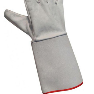 Gants de protection de travail en cuir de chèvre et croûte de vache, résistants à la chaleur et à l'abrasion, 14 pouces, pour soudage TIG/MIG, protection industrielle EPI - Product Image 5
