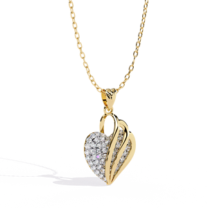 Fashion Designer 14K <b>Solid</b> <b>Gold</b> Round Cut Set Lab Diamond Solitaire <b>Pendant</b> Necklace for Women Party Gift - Product Image 1