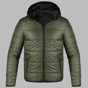 Chaqueta Acolchada con Capucha North-Face Negra Brillante de Alta Calidad con Forro de Algodón para Hombre, Cálida para el Invierno - Product Image 5