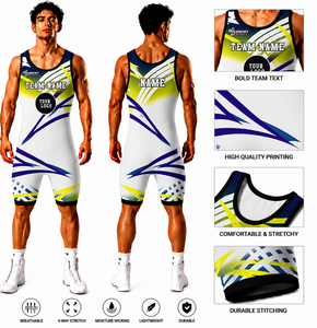 SINGLET de Boxeo Unisex SINEWY SPORTS, Sublimado, Ajustado, de una Pieza, Transpirable, de Spandex y Poliéster, 260g, Secado Rápido, Ligero - Product Image 1