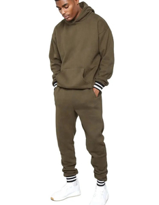 Ensemble de survêtement unisexe, sweat-shirt et pantalon de jogging, ensemble de sweat-shirt deux pièces personnalisé pour homme, survêtement de sport d'hiver - Product Image 1