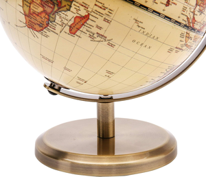 Globe terrestre vintage avec support en laiton, modèle éducatif classique pour le bureau, la bibliothèque, la salle d'étude, la décoration de voyage - Product Image 2