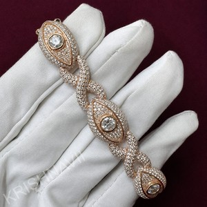 Anillo de Lujo para Mujer de 12MM con Diamantes Cultivados en Laboratorio y Moissanita, Diseño Infinito, Oro de 14K Bicolor, Estilo Hip Hop, Joyería Brillante para Fiestas y Regalos - Product Image 1
