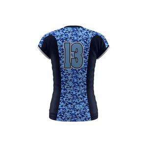 เสื้อวอลเลย์บอลแบบใหม่ ดีไซน์ยูนิเซ็กซ์ คอวี แขนกุด ระบายเหงื่อได้ดี ทรงพอดีตัว ชุดทีม สีน้ำเงิน-ดำ รับผลิตแบบ OEM - Product Image 4