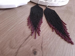 Artisan Made Beaded <b>Earrings</b> Hand Crafted Beaded <b>Earrings</b> High Gloss Finish Beaded <b>Earrings</b> Wholesale Factory Item Beaded - Product Image 6