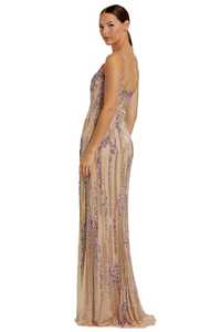 Elegant Backless Sheath <b>Gown</b> <b>Floor</b>-<b>Length</b> Sequined Satin Halter Collar Vintage Eco-Friendly Beaded Bow Evening Dress Solid Color - Product Image 4