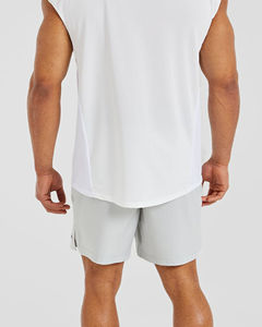 กางเกงขาสั้นออกกำลังกาย OEM แห้งเร็ว 6 นิ้ว พร้อมซับในและกระเป๋าใส่โทรศัพท์ กางเกงออกกำลังกายสำหรับผู้ชายรุ่นล่าสุด - Product Image 5