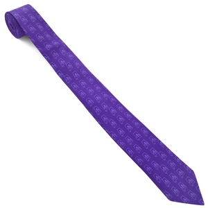Corbata Masónica Premium de Poliéster Morado con Estampado Floral Clásico, Emblema Personalizado, Corbata Formal de Regalia - Product Image 2