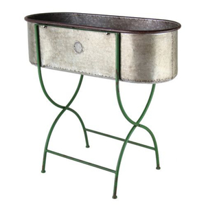 Bacs à vin ovales en métal galvanisé pour la décoration d'événements, bacs à vin en métal, jardinières et seaux à glace, seaux à vin réfrigérants, bacs à boissons - Product Image 3